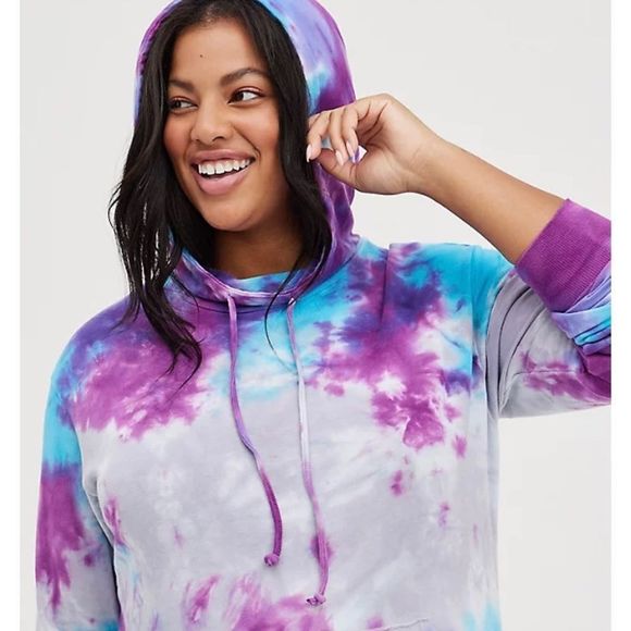 Torrid Tie Dye Hoodie Dress - Picture 6 of 6